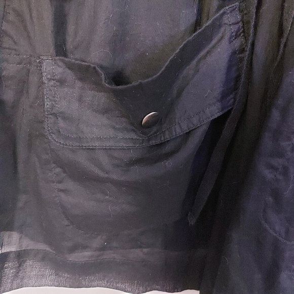 Torrid Black Voile Lightweight Jacket Cinch Waist 00XL US 10 - Picture 6 of 12